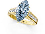 Yellow gold Fancy Blue Marquise  Brilliant Channel-Set Solitaire Ring with Four-Prong Setting_21