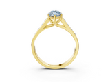 Yellow gold Fancy Blue Marquise  Brilliant Channel-Set Solitaire Ring with Four-Prong Setting_23