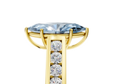 Yellow gold Fancy Blue Marquise  Brilliant Channel-Set Solitaire Ring with Four-Prong Setting_25