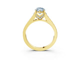 Yellow gold Fancy Blue Marquise  Brilliant Cut Diamond Engagement Ring with Pavé Band and Four-Prong Setting_51
