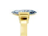 Yellow gold Fancy Blue Marquise Cut Brilliant Solitaire Diamond Ring with Channel Set Band and Bar Prong Setting_17