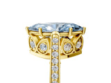 Yellow gold Fancy Blue Marquise  Cut Cathedral Pave Diamond Engagement Ring with Six-Prong Setting_37
