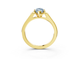 Yellow gold Fancy Blue Marquise  Cut Channel Set Solitaire Engagement Ring with Four-Prong Setting_228