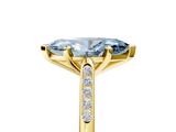 Yellow gold Fancy Blue Marquise  Cut Channel Set Solitaire Engagement Ring with Four-Prong Setting_230