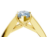 Yellow gold Fancy Blue Marquise Cut Cut Channel Set Solitaire Ring with Four-Prong Setting_4