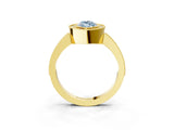 Yellow gold Fancy Blue Marquise Cut-Cut Diamond Halo Engagement Ring with Pave Band and Prong Setting_3
