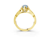 Yellow gold Fancy Blue Marquise Cut Cut Diamond Twisted Band with Milgrain Pave Setting and Four-Prong Setting_3