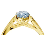 Yellow gold Fancy Blue Marquise Cut Cut Pave Split Shank Engagement Ring with Four-Prong Setting_4
