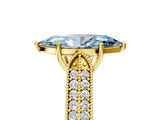 Yellow gold Fancy Blue Marquise Cut Cut Pave Split Shank Engagement Ring with Four-Prong Setting_5