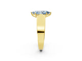 Yellow gold Fancy Blue Marquise Cut Diamond Channel Set Solitaire Ring with Four-Prong Setting_14