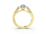 Yellow gold Fancy Blue Marquise Cut Diamond Channel Set Solitaire Ring with Four-Prong Setting_15
