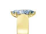 Yellow gold Fancy Blue Marquise Cut Diamond Channel Set Solitaire Ring with Four-Prong Setting_17