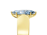 Yellow gold Fancy Blue Marquise Cut Diamond Channel Set Solitaire Ring with Four-Prong Setting_53