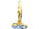 Yellow gold Fancy Blue Marquise Cut Diamond Engagement Ring with Side Stone Accents and Four-Prong Setting_108