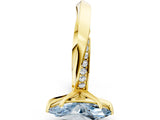 Yellow gold Fancy Blue Marquise Cut Diamond Engagement Ring with Side Stone Accents and Four-Prong Setting_12