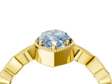 Yellow gold Fancy Blue Marquise  Cut Diamond Milgrain Marquise Band with Prong Setting_7