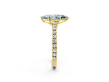 Yellow gold Fancy Blue Marquise Cut Diamond Pavé Solitaire Engagement Ring with Four-Prong Setting_75