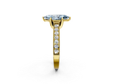 Yellow gold Fancy Blue Marquise  Cut Diamond Pave Band with Four-Prong Setting_39