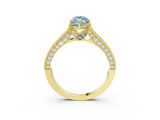 Yellow gold Fancy Blue Marquise  Cut Diamond Pave Band with Four-Prong Setting_40