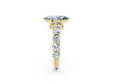 Yellow gold Fancy Blue Marquise Cut Diamond Side Stone Engagement Ring with Four-Prong Setting_50