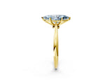 Yellow gold Fancy Blue Marquise Cut Diamond Solitaire Engagement Ring with Classic Band and Four-Prong Setting_14