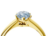 Yellow gold Fancy Blue Marquise Cut Diamond Solitaire Engagement Ring with Classic Band and Four-Prong Setting_16