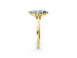 Yellow gold Fancy Blue Marquise Cut Diamond Solitaire Engagement Ring with Classic Band and Four-Prong Setting_38