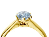 Yellow gold Fancy Blue Marquise Cut Diamond Solitaire Engagement Ring with Classic Band and Four-Prong Setting_40