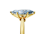 Yellow gold Fancy Blue Marquise Cut Diamond Solitaire Engagement Ring with Classic Band and Four-Prong Setting_41