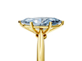 Yellow gold Fancy Blue Marquise Cut Diamond Solitaire Engagement Ring with Classic Band and Four-Prong Setting_92