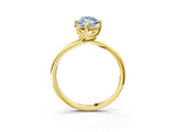 Yellow gold Fancy Blue Marquise Cut Diamond Solitaire Engagement Ring with Four-Prong Setting and Classic Band_23