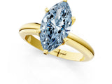 Yellow gold Fancy Blue Marquise Cut Diamond Solitaire Engagement Ring with Round Band and Four-Prong Setting_151