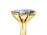Yellow gold Fancy Blue Marquise Cut Diamond Solitaire Engagement Ring with Round Band and Four-Prong Setting_155