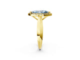 Yellow gold Fancy Blue Marquise  Cut Halo Solitaire Engagement Ring with Square Band and Four-Prong Setting_68