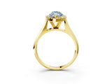 Yellow gold Fancy Blue Marquise  Cut Halo Solitaire Engagement Ring with Square Band and Four-Prong Setting_69