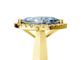Yellow gold Fancy Blue Marquise  Cut Halo Solitaire Engagement Ring with Square Band and Four-Prong Setting_71