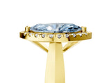Yellow gold Fancy Blue Marquise  Cut Halo Solitaire Engagement Ring with Square Band and Four-Prong Setting_95