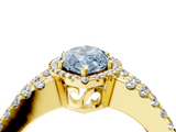 Yellow gold Fancy Blue Marquise  Cut Halo Split Shank Diamond Ring with Four-Prong Setting_48