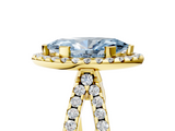 Yellow gold Fancy Blue Marquise  Cut Halo Split Shank Pave Set Ring_68