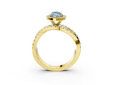 Yellow gold Fancy Blue Marquise  Cut Halo Split Shank Prong Setting Ring_63
