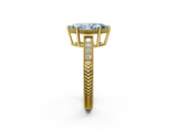 Yellow gold Fancy Blue Marquise  Cut Milgrain Channel Set Engagement Ring with Solitaire Prong Setting_46