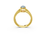 Yellow gold Fancy Blue Marquise  Cut Milgrain Channel Set Engagement Ring with Solitaire Prong Setting_47