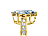 Yellow gold Fancy Blue Marquise  Cut Milgrain Channel Set Engagement Ring with Solitaire Prong Setting_49