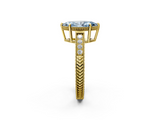 Yellow gold Fancy Blue Marquise  Cut Milgrain Channel Set Engagement Ring with Solitaire Prong Setting_52