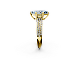 Yellow gold Fancy Blue Marquise  Cut Pave Diamond Engagement Ring with Channel Set Band and Four-Prong Setting_21