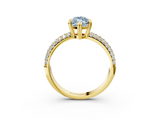 Yellow gold Fancy Blue Marquise  Cut Pave Diamond Engagement Ring with Channel Set Band and Four-Prong Setting_22