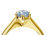 Yellow gold Fancy Blue Marquise Cut Solitaire Diamond Ring with Six-Prong Setting and Classic Band_16