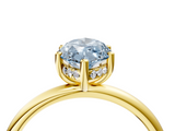 Yellow gold Fancy Blue Marquise  Cut Solitaire Engagement Ring with Four-Prong Setting and Classic Band_24