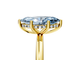 Yellow gold Fancy Blue Marquise  Cut Solitaire Engagement Ring with Four-Prong Setting and Classic Band_25