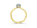 Yellow gold Fancy Blue Marquise  Cut Solitaire Engagement Ring with Four-Prong Setting on a Classic Band_23